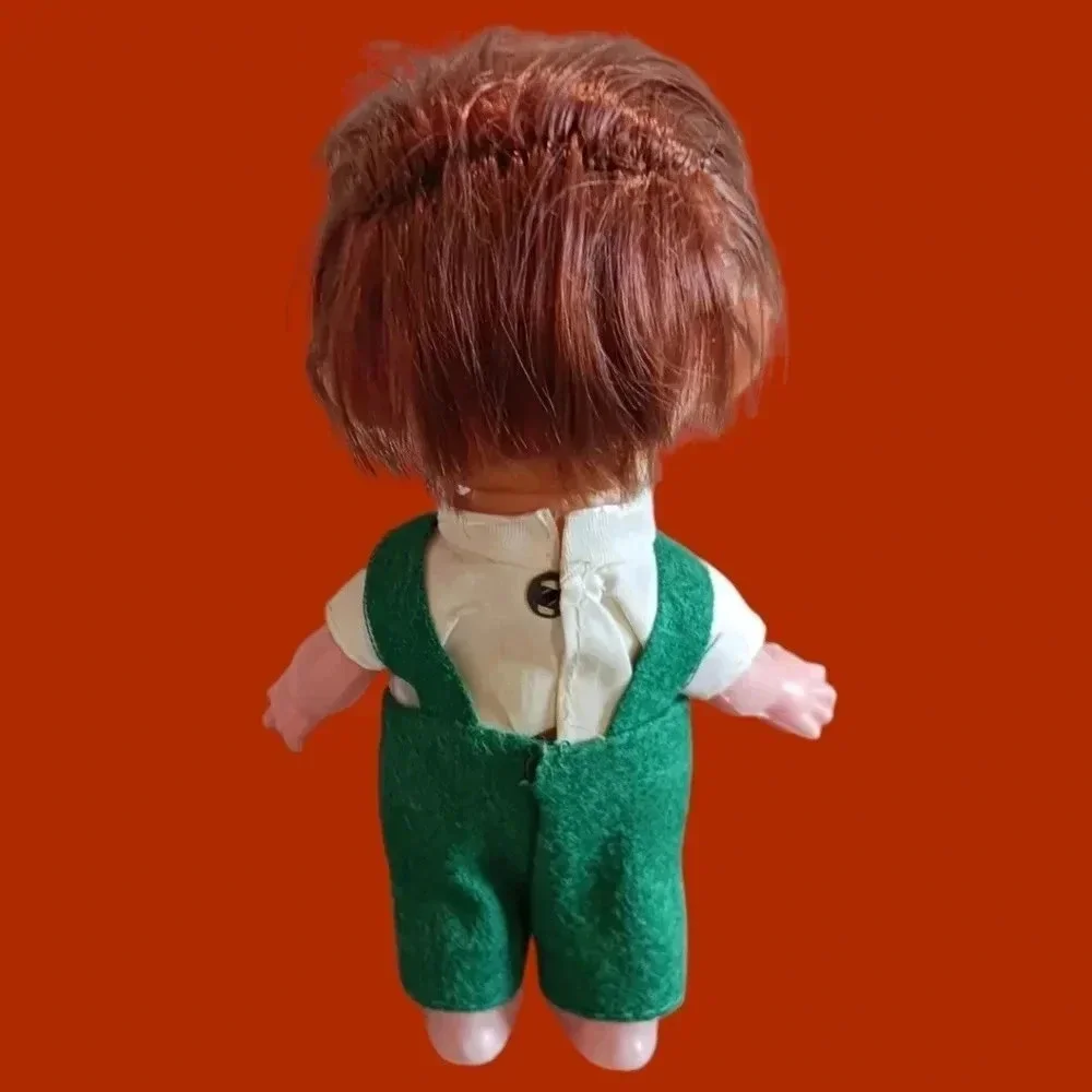 Vtg brat doll red hair ugly overalls